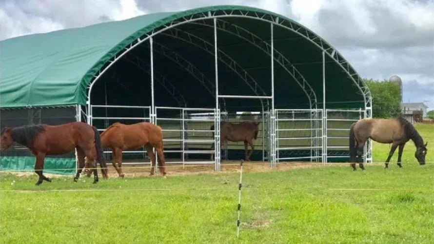 Versatile Livestock Shelter: 10x10 Metre Size suitable for various uses.