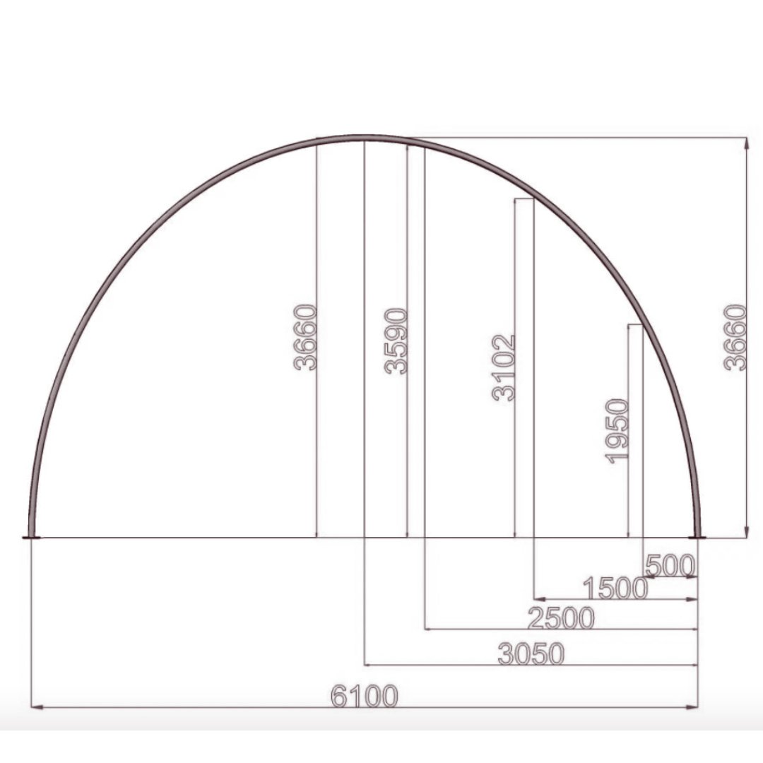 Single trussed Industrial Storage Tent Sizes