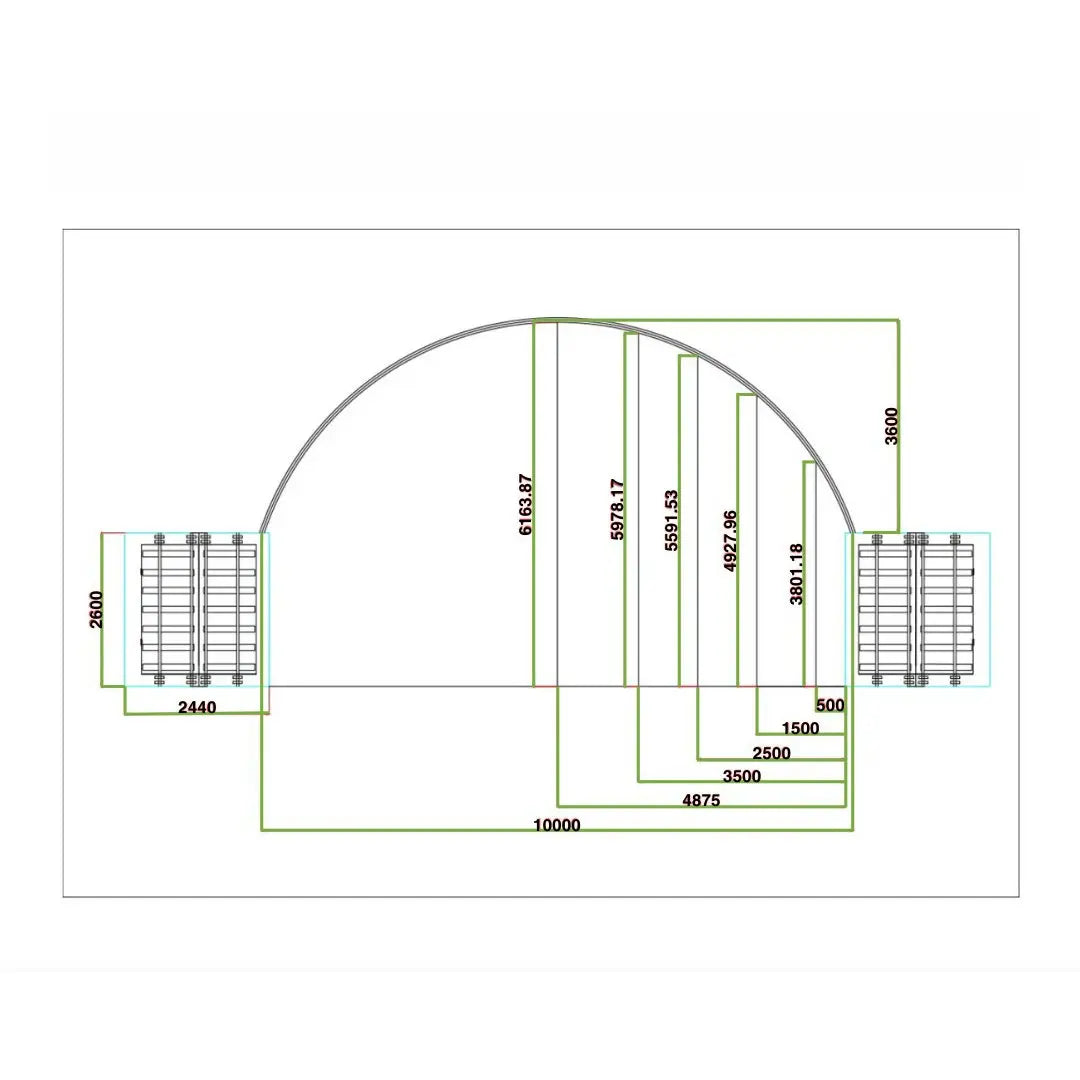 33x20ft container canopy with sizing comparisons