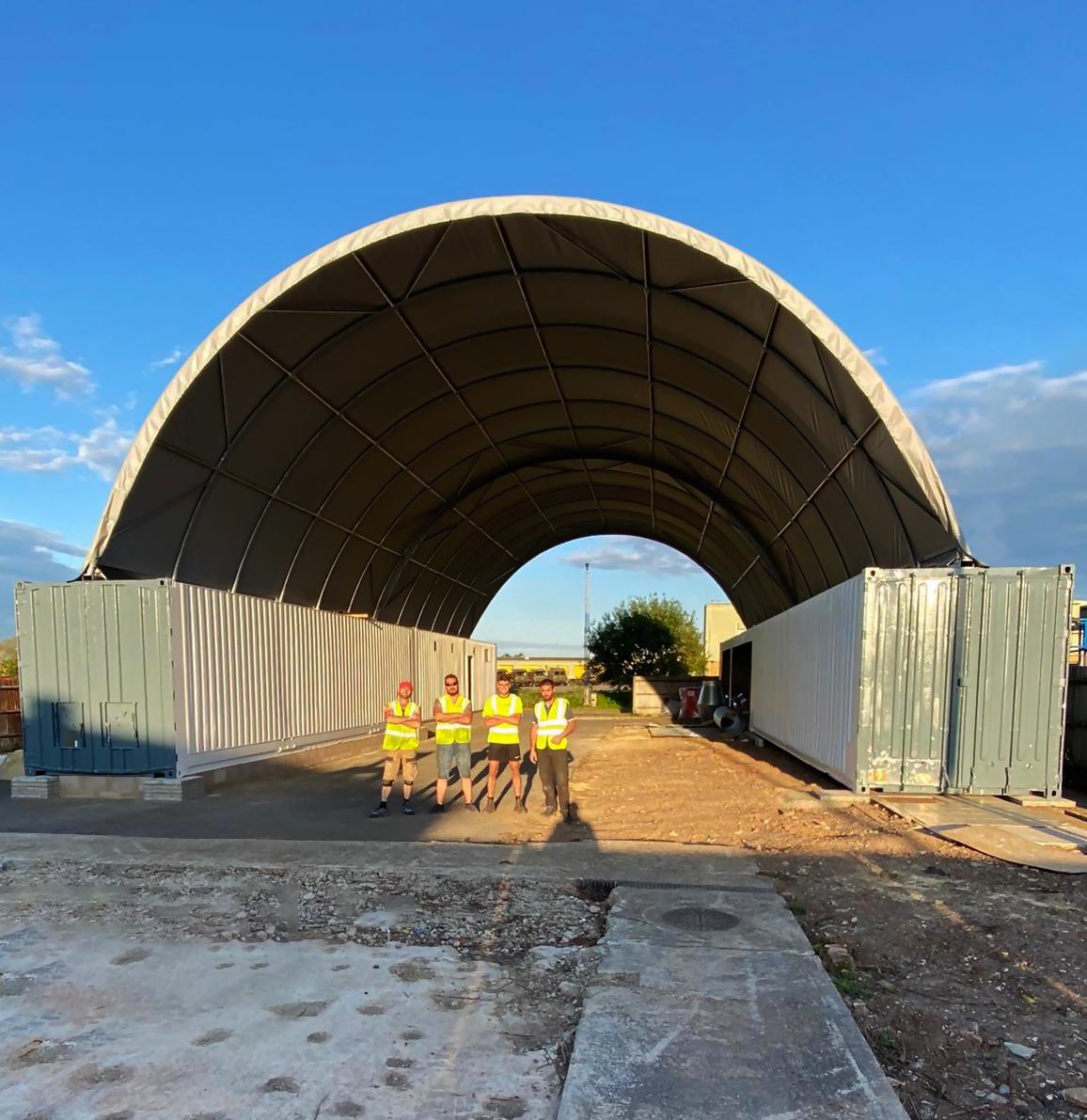 Versatile 33x40 Container Shelter: Designed for multiple outdoor uses, providing ample covered space.