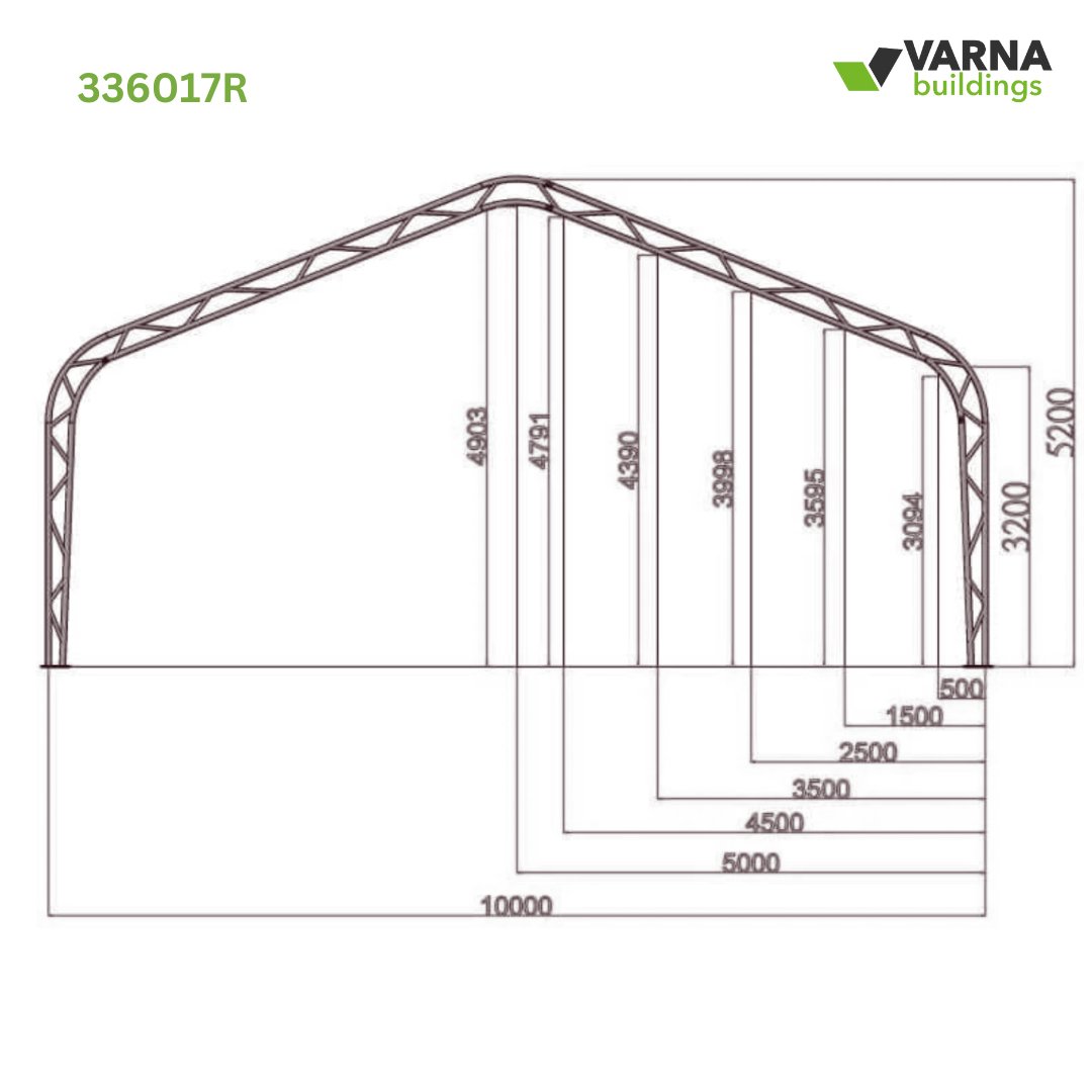 33x60x17ft Double Trussed - Industrial Storage Tent