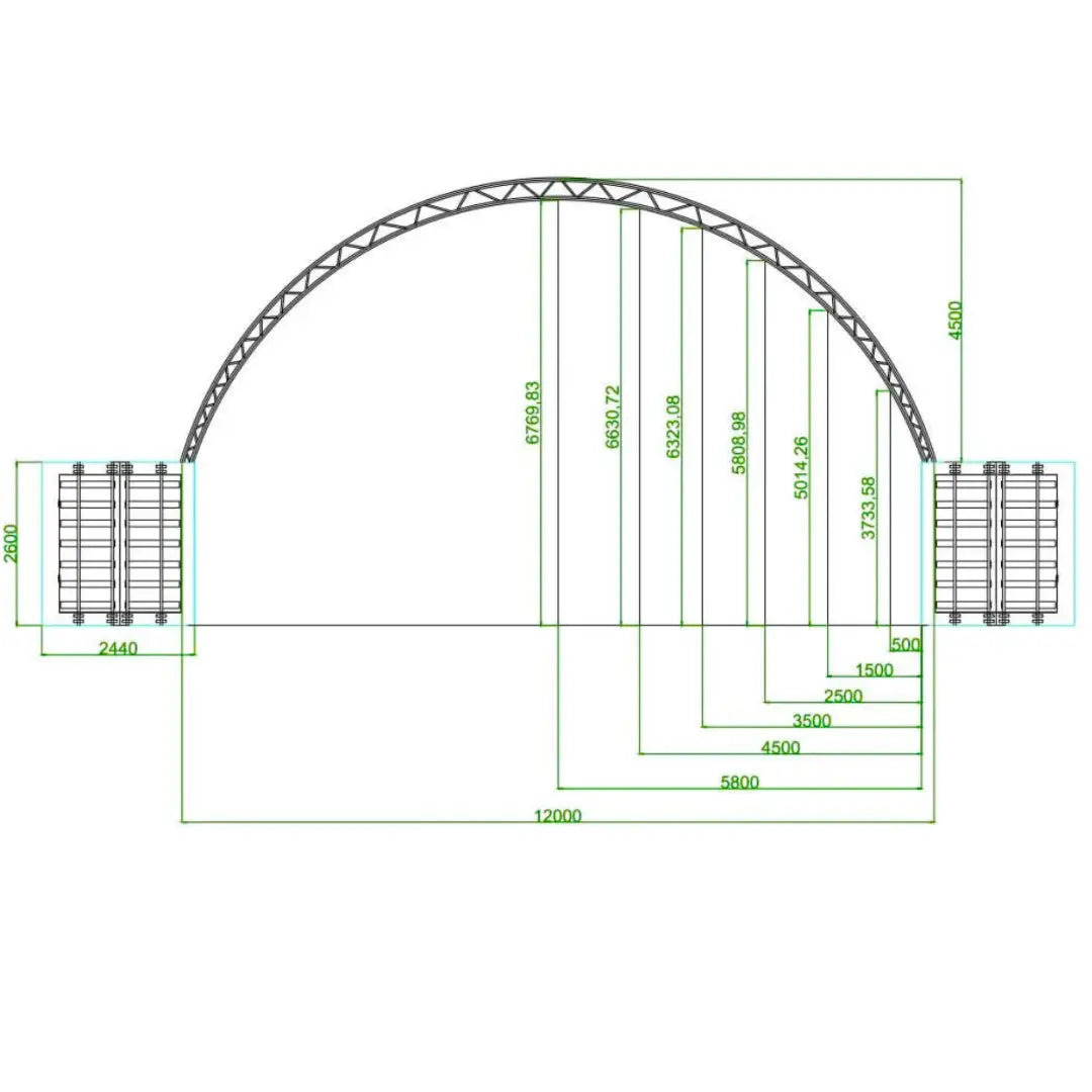 40x40ft Container canopy blueprint