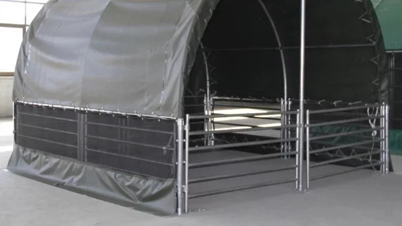 Compact 4x4 Metre Livestock Shelter Tent: A cozy and reliable outdoor space for your animals, providing shelter and security.