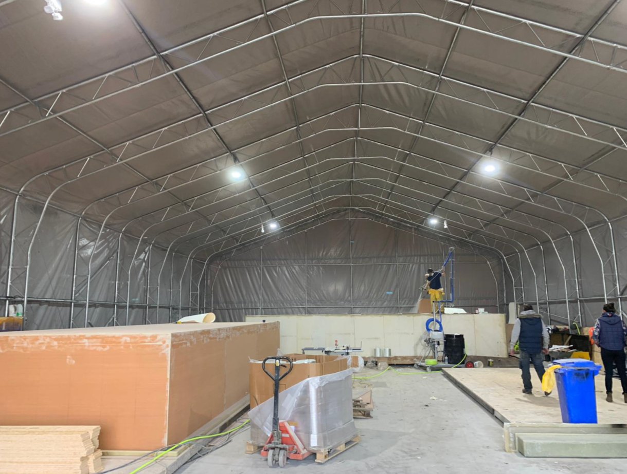 50ft x 100ft x 23ft Storage tent - Varna Buildings