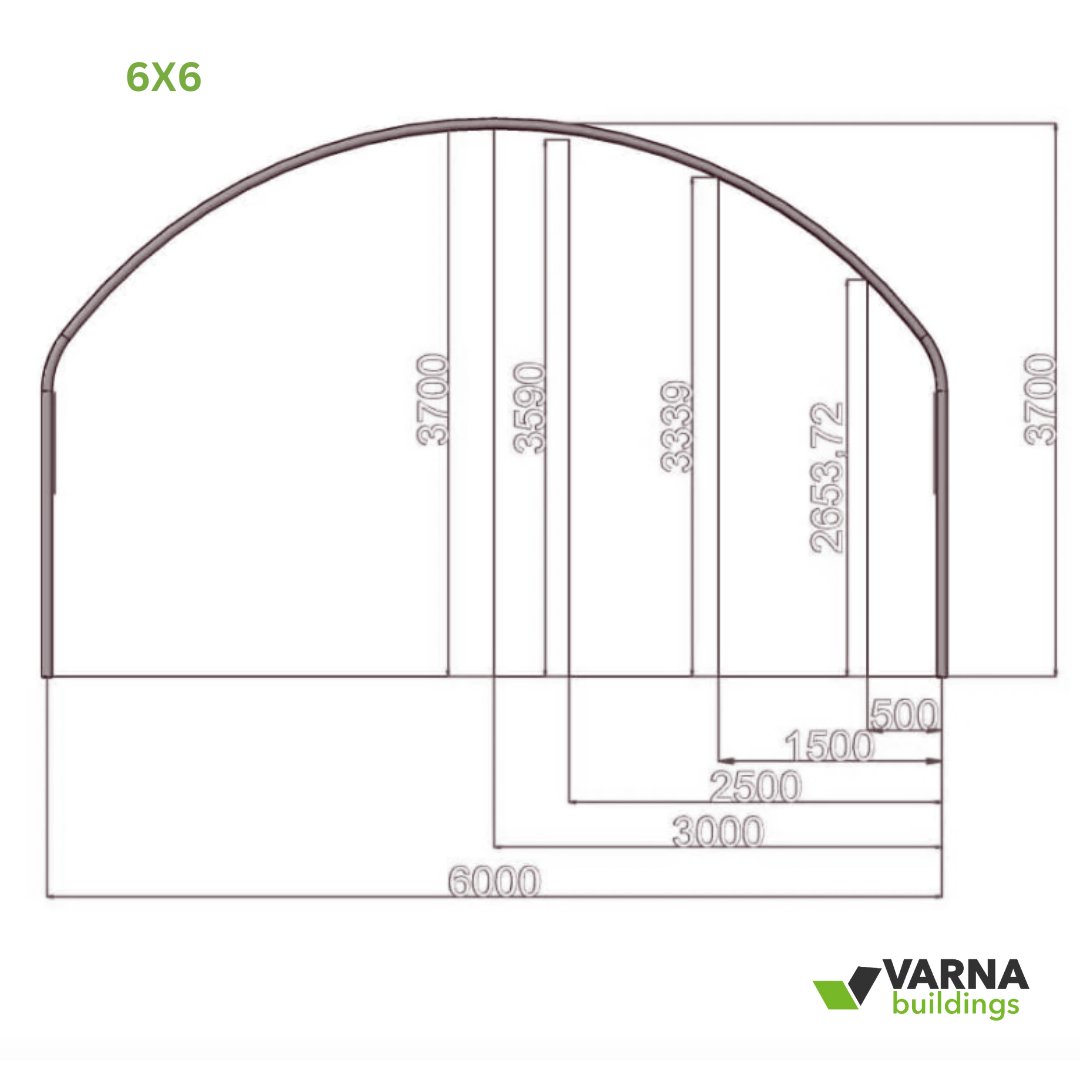 6x6 metre Livestock shelter