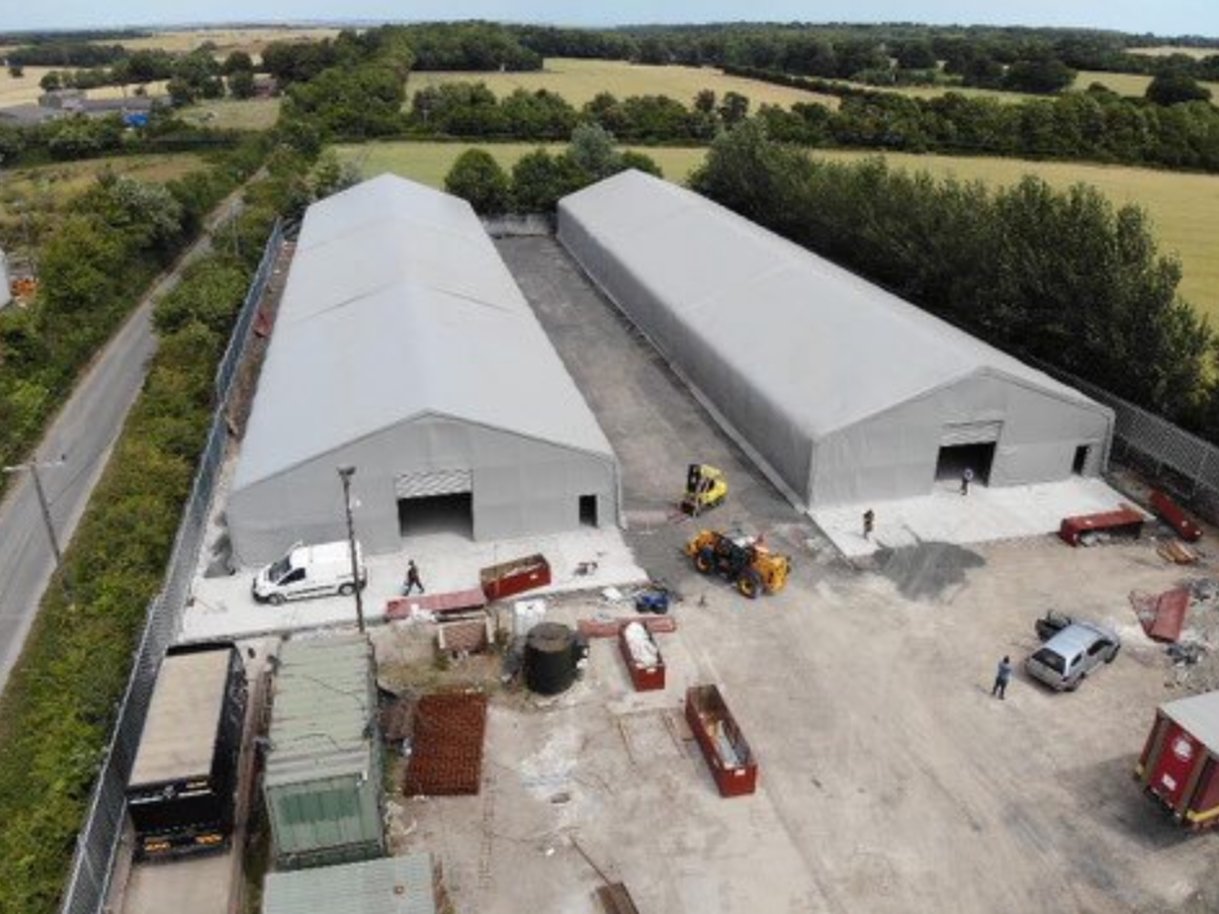 70ft x 150ft x 28ft Storage tent - Varna Buildings