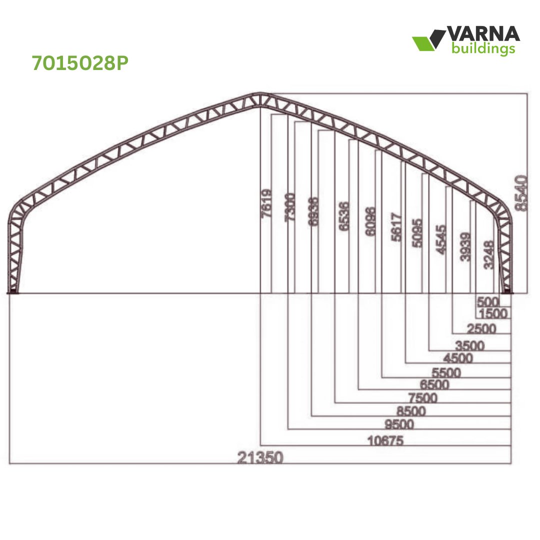 70x150x28ft - Industrial Storage Tent