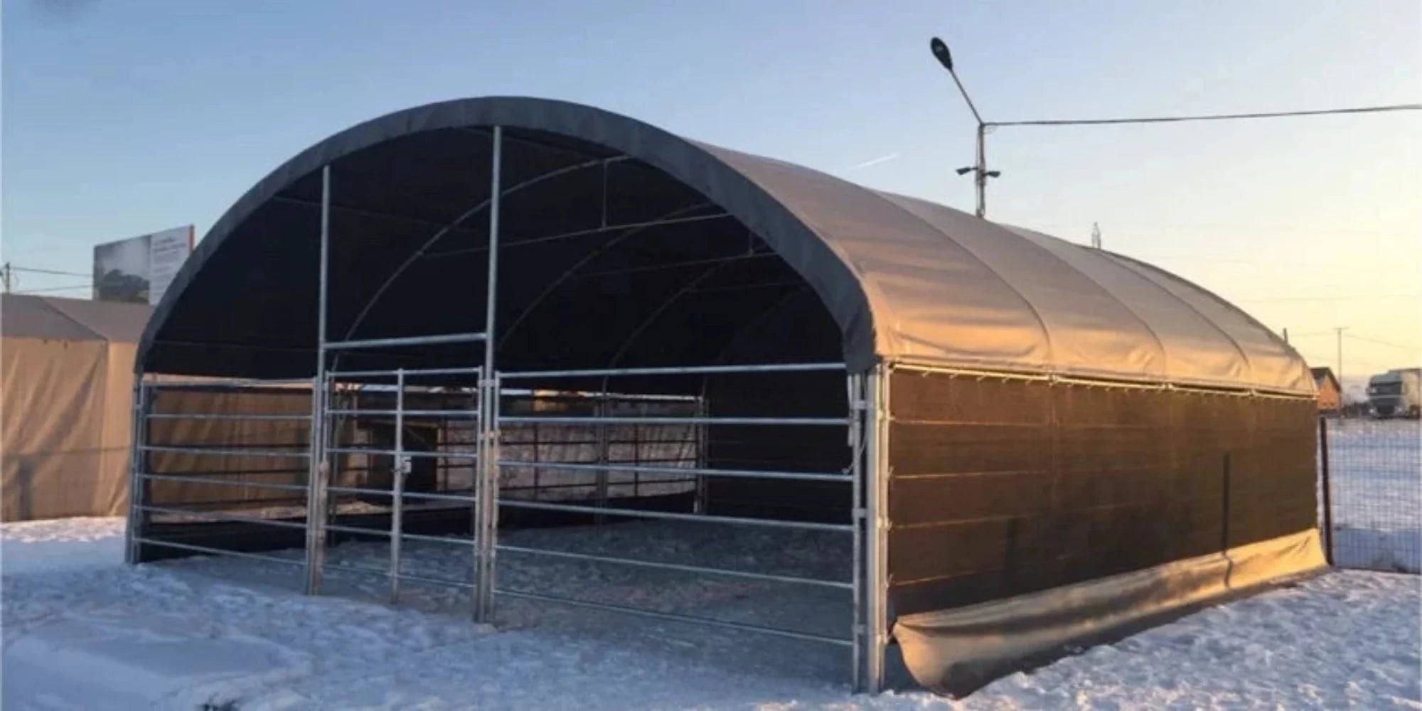 Comfortable 8x8 Metre Livestock Shelter: Providing a secure and cozy environment for your animals' well-being.