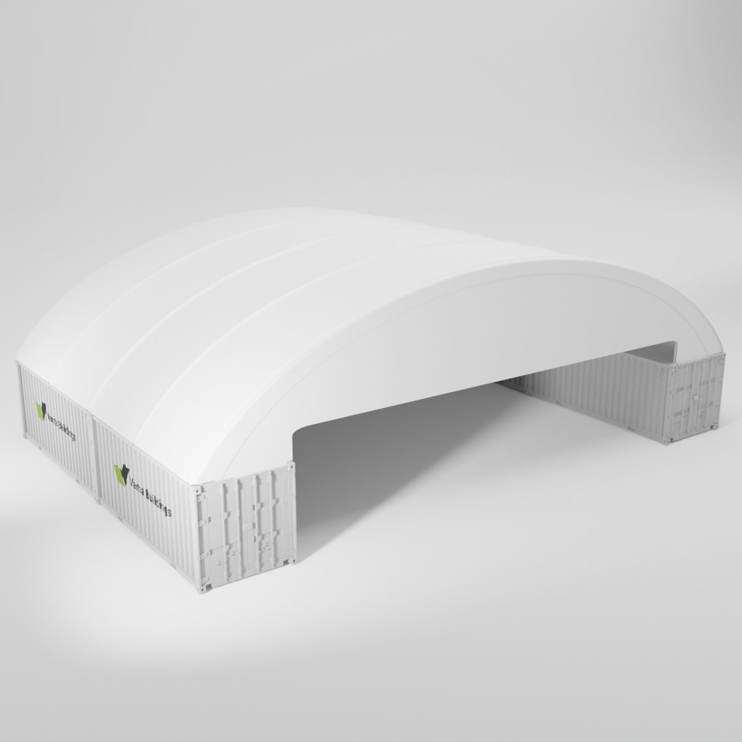 Double Truss 40x60 Container Shelter - Varna Buildings