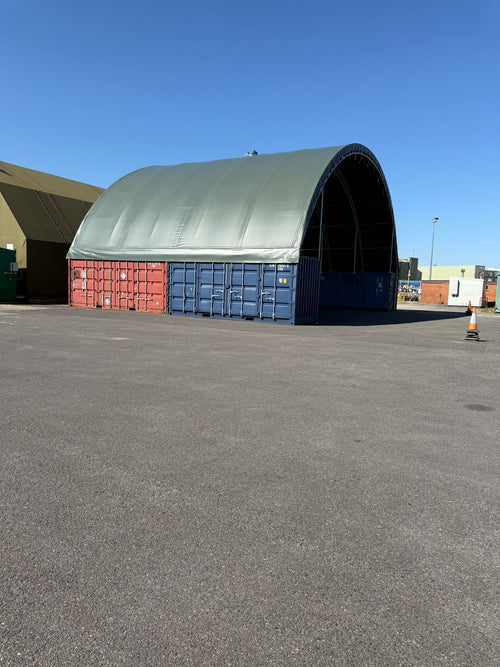 Providing the military with a sheltered processing area