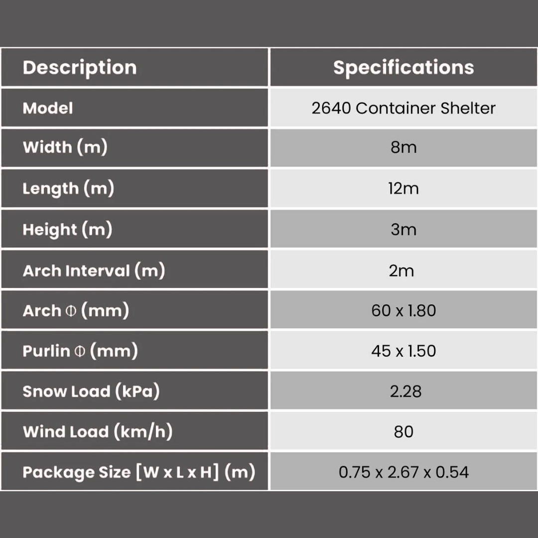  SKYSHEILD  26x40ft Container Canopy