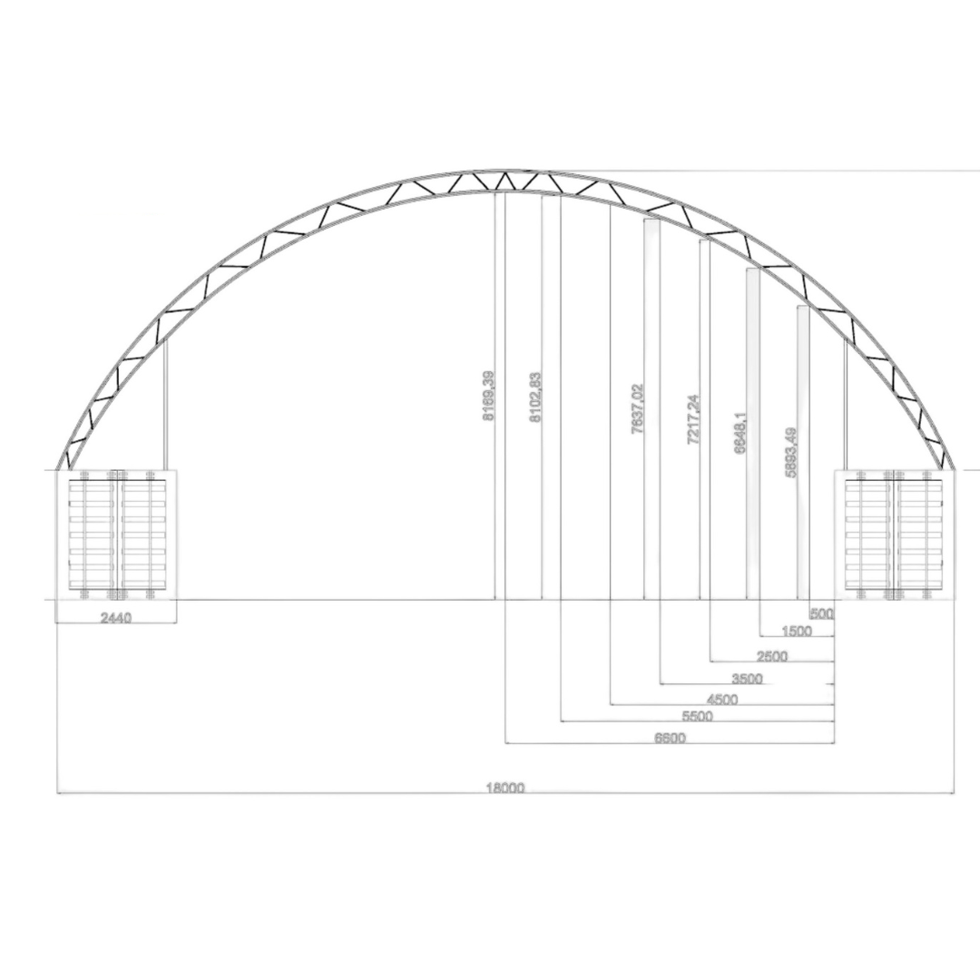  SKYSHEILD  Double Trussed  60x40ft Container Canopy