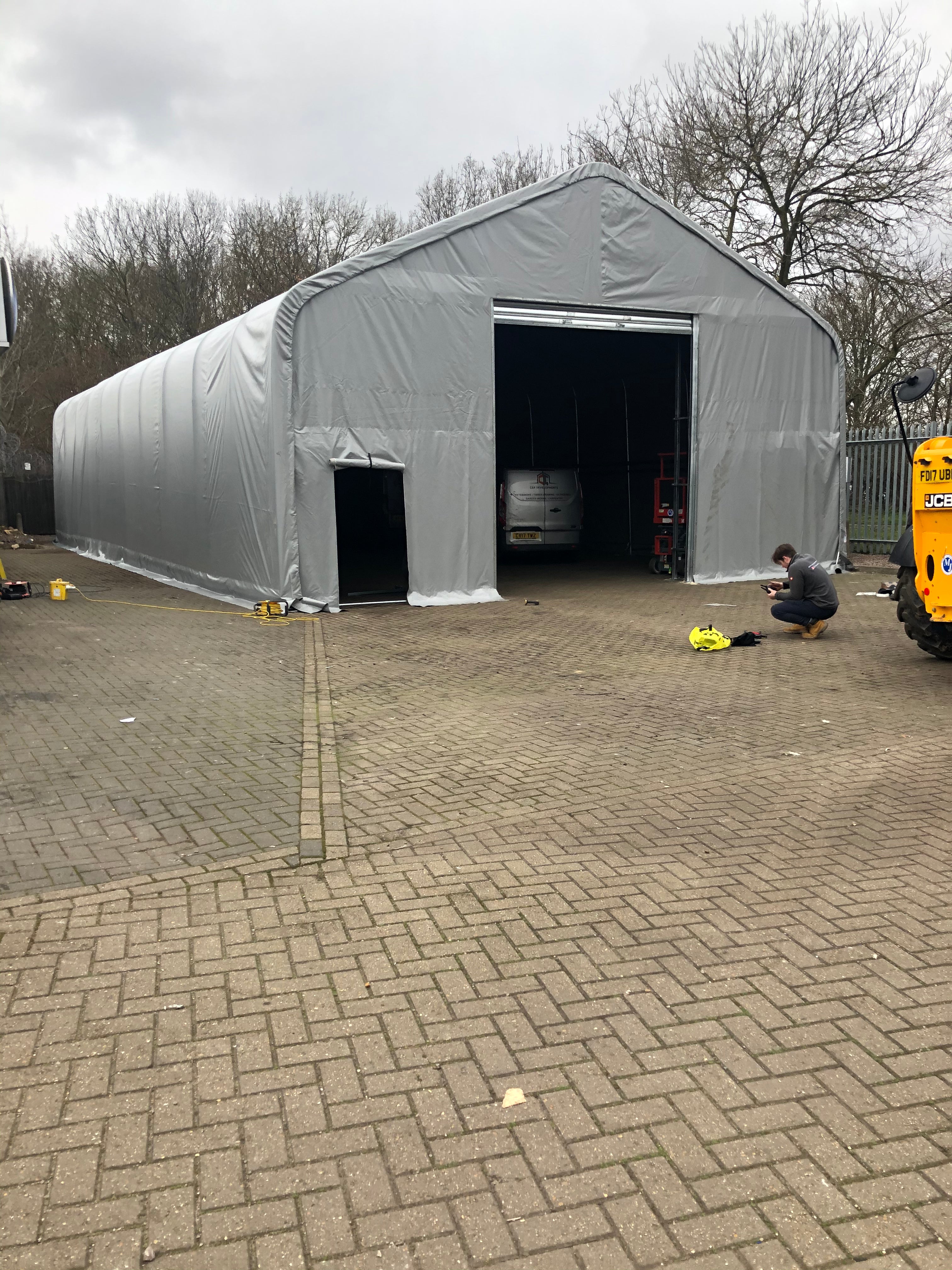 50x100x23ft Double Truss Temporary Industrial Building