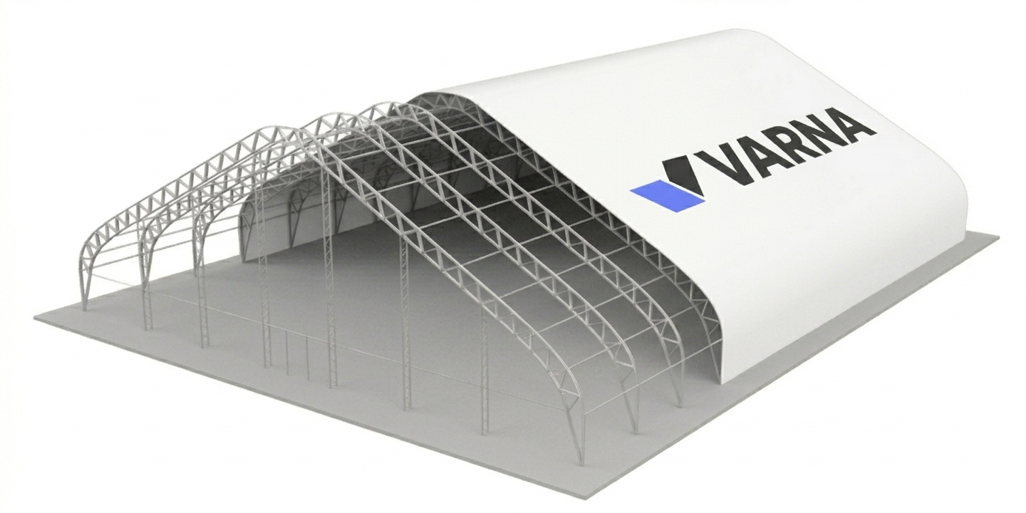 20x40x16 Double Truss Temporary Industrial Building
