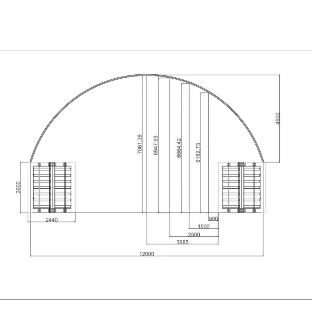 Double Truss 40ft Series Container Canopy