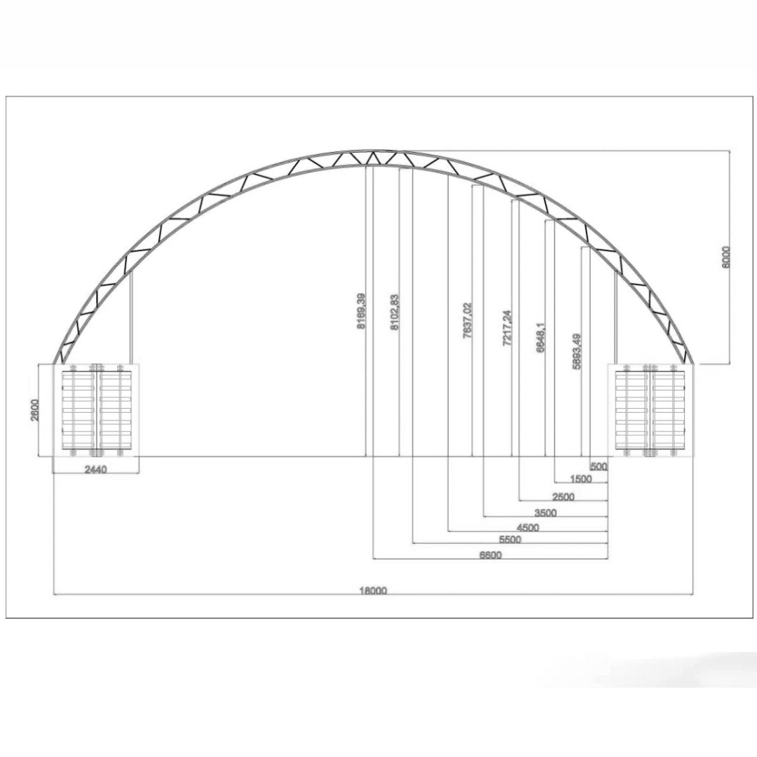 Double Truss 60x40ft Container Canopy