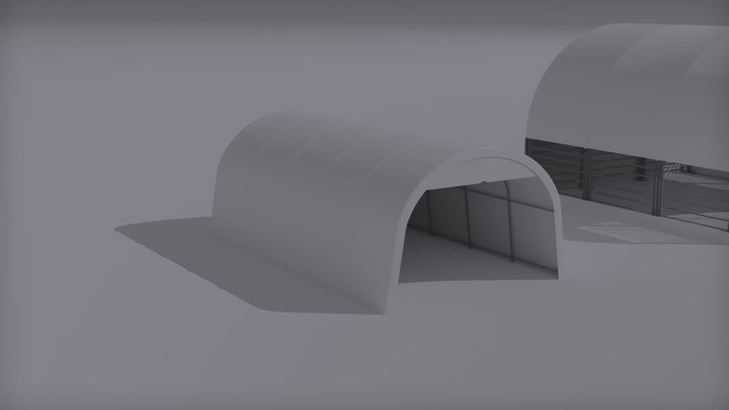 Temporary storage solutions - container canopies